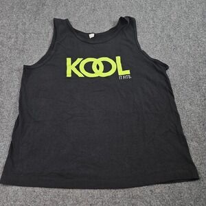 Kool Cigarettes Tank Top XL Black Neon Logo Single Stitch USA Vintage 90s